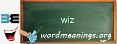 WordMeaning blackboard for wiz